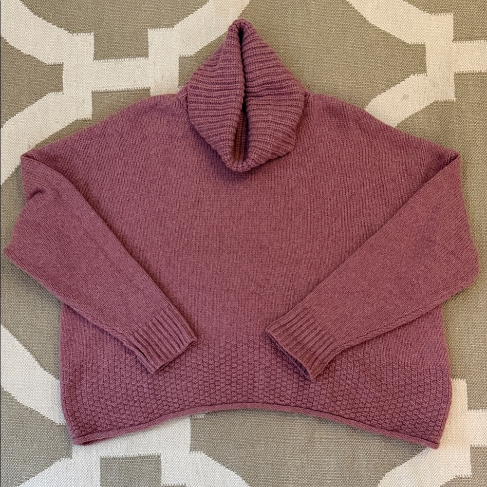 Madewell Dusty Rose/Purple Turtleneck Sweater size large